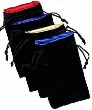 Large Velvet Dice Bags - Blue
